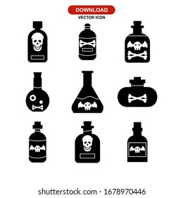 poison icon or logo isolated sign symbol vector illustration - Collection of high quality black style vector icons
