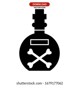 poison icon or logo isolated sign symbol vector illustration - high quality black style vector icons
