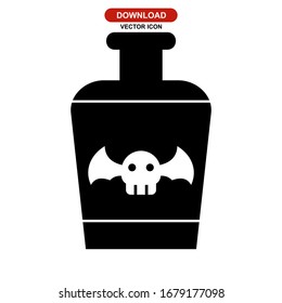 poison icon or logo isolated sign symbol vector illustration - high quality black style vector icons
