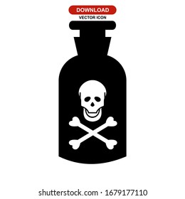 poison icon or logo isolated sign symbol vector illustration - high quality black style vector icons
