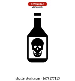 poison icon or logo isolated sign symbol vector illustration - high quality black style vector icons

