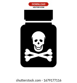 poison icon or logo isolated sign symbol vector illustration - high quality black style vector icons
