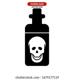 poison icon or logo isolated sign symbol vector illustration - high quality black style vector icons
