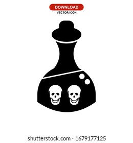 poison icon or logo isolated sign symbol vector illustration - high quality black style vector icons
