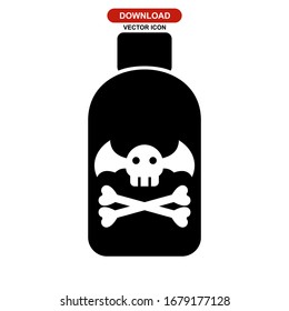 poison icon or logo isolated sign symbol vector illustration - high quality black style vector icons
