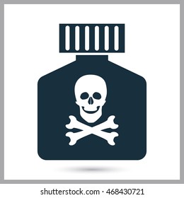 Poison icon on the background