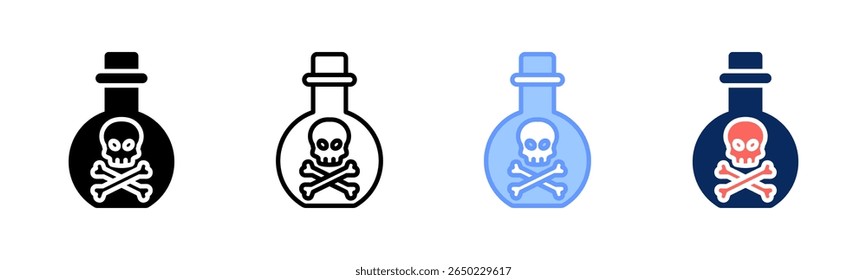 Coleção de vários estilos da folha de ícone do Poison