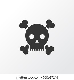 Poison Icon Symbol. Premium Quality Isolated Skull Element In Trendy Style.