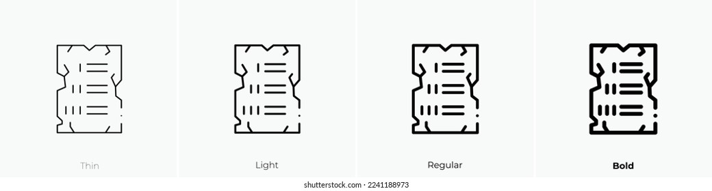 poison icon. Thin, Light Regular And Bold style design isolated on white background