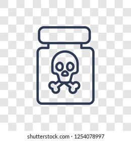 Poison icon. Trendy linear Poison logo concept on transparent background from Health and Medical collection