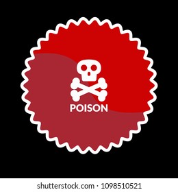 poison icon. vector illustration