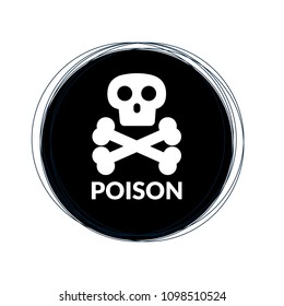 poison icon. vector illustration