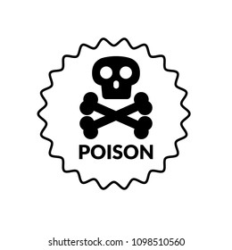 poison icon. vector illustration