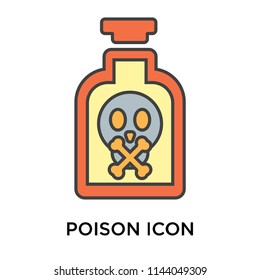 Poison icon vector isolated on white background for your web and mobile app design, Poison logo concept