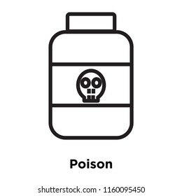 Poison icon vector isolated on white background, Poison transparent sign
