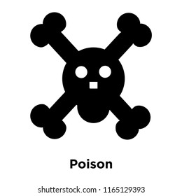 Poison icon vector isolated on white background, Poison transparent sign , black symbols