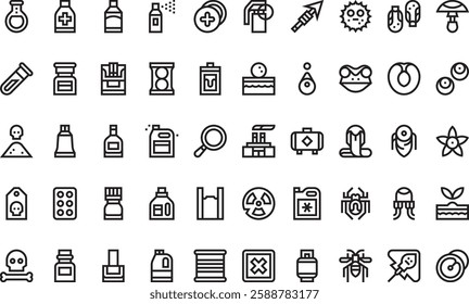 Poison icons High-Quality Vector Icons Collection with Editable Stroke. Ideal for Professional and Creative Projects.