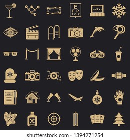 Poison icons set. Simple style of 36 poison vector icons for web for any design