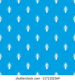 Poison insect pattern vector seamless blue repeat for any use