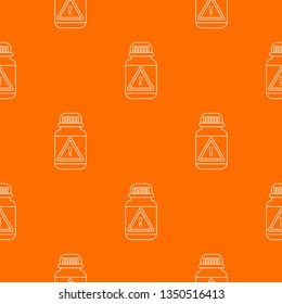 Poison insects pattern vector orange for any web design best