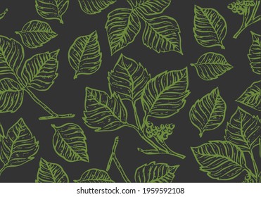 The Poison Ivy Seamless Pattern Can Use As Background Poster