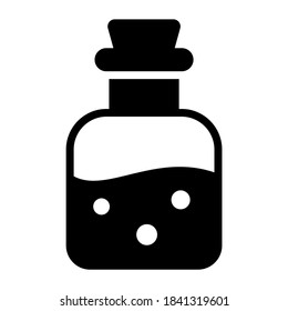 poison jar vector glyph icon