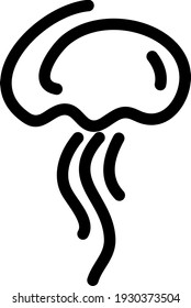 Poison jellyfish, illustration, vector on white background.