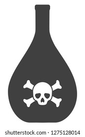 Poison jug vector icon symbol. Flat pictogram is isolated on a white background. Poison jug pictogram designed with simple style.