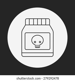Poison line icon