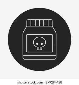 Poison line icon