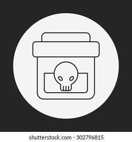Poison line icon
