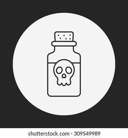 Poison line icon