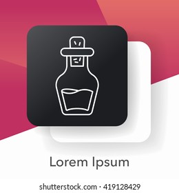 Poison line icon