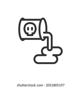 Poison line icon in trendy style. Stroke vector pictogram isolated on a white background. Poison premium outline icons.