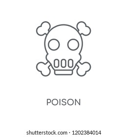 Poison linear icon. Poison concept stroke symbol design. Thin graphic elements vector illustration, outline pattern on a white background, eps 10.