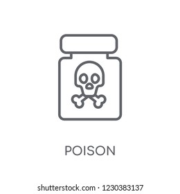 Poison linear icon. Modern outline Poison logo concept on white background from Health and Medical collection. Suitable for use on web apps, mobile apps and print media.