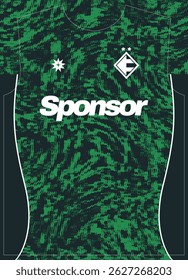 Poison Liquid Green Pattern Football Jersey Sublimation Print