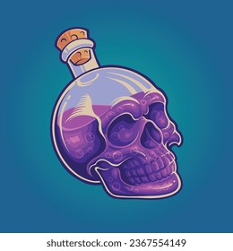 poison liquid in skull
