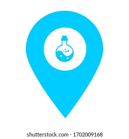 Poison location map pin icon. Element of map point for mobile concept and web apps. Icon for website design and development, app development. Premium hospital, clinic, pharmacy store icon sign