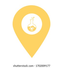 Symbol für den Giftstandort Pin-Pin. Element des Kartenpunktes für mobiles Konzept und Web-Apps. Icon für Website-Design und -Entwicklung, App-Entwicklung. Prämienkrankenhaus, Klinik, Apotheke Symbol