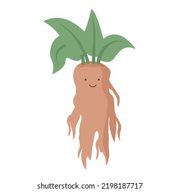 Poison mandrake icon cartoon vector. Mandragora leaf. Plant magic