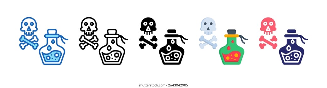Poison Multiple Style Icon Set Collection.