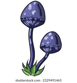 Poison mushrooms. Witchcraft and Magic. Vector.