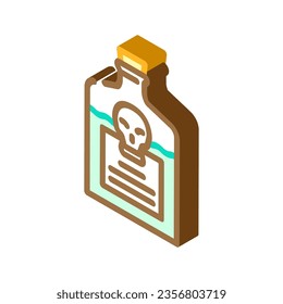 poison nicotine tobacco isometric icon vector. poison nicotine tobacco sign. isolated symbol illustration