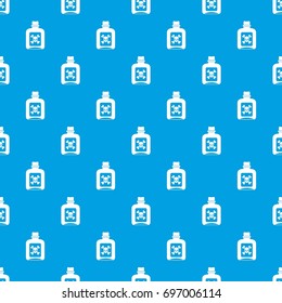 Poison pattern repeat seamless in blue color for any design. Vector geometric illustration