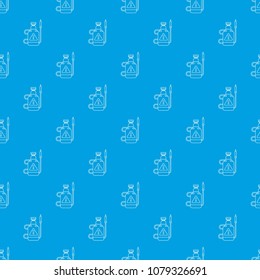 Poison pest control pattern vector seamless blue repeat for any use