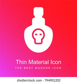 Poison red and pink gradient material white icon minimal design