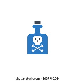Poison related vector glyph icon. Isolated on white background. Vector illustration.
