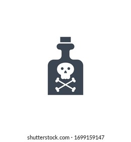 Poison related vector glyph icon. Isolated on white background. Vector illustration.