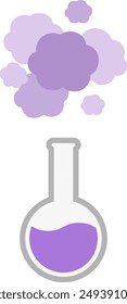 Poison in round flask isolated vector illustration